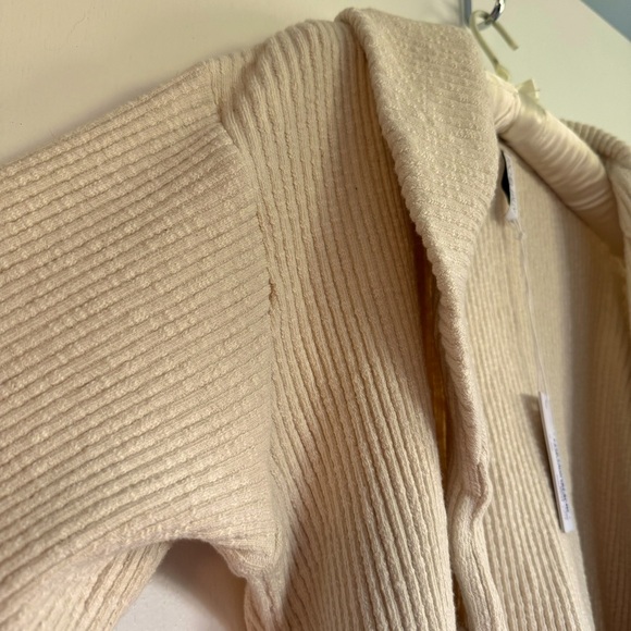 NWT Rachel Pally Tess Cardigan Sweater XL Oatmeal tan beige neutrals ribbed - Picture 7 of 9